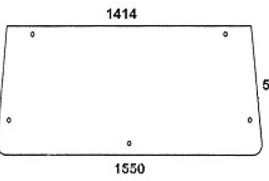ZETOR - szyba tylna przezroczysta. Seria: UR 1
