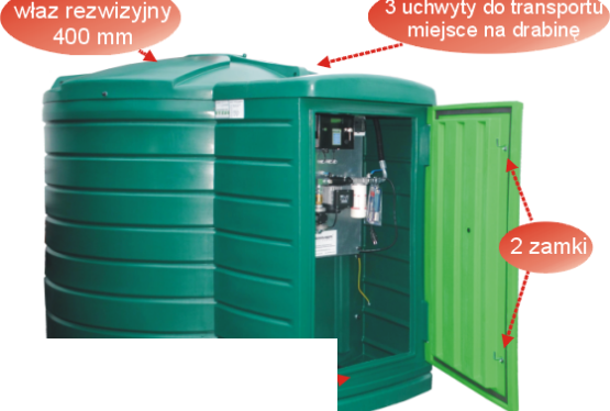 Zbiornik do oleju napędowego dwupłaszczowy na paliwo 5000 litrów
