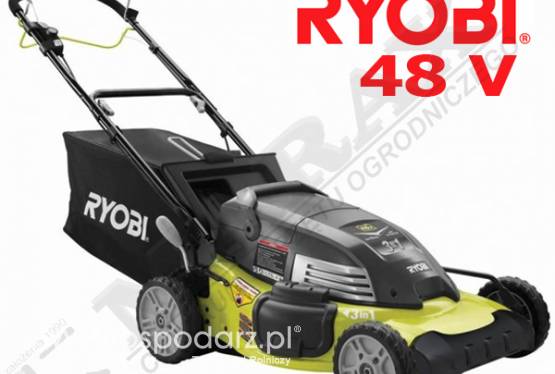 Kosiarka Akumulatorowa Ryobi RLM4852L z napędemAkumulator 48V, szer. cięcia: 52,0cm, ciągła praca 90 min