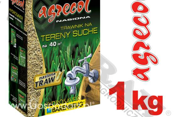 Trawa, nasiona trawy BARENBRUG / AGRECOL HYDROSAVER masa: 1 kg, na 40m2, watersaver, mieszanka traw na tereny suche