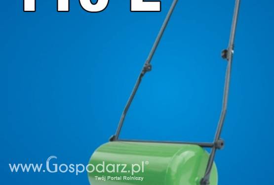 Walec ogrodowy, walec do trawników JakMet 110Lbębnowy, pojemność 110l,  szer. robocza: 60.0cm,