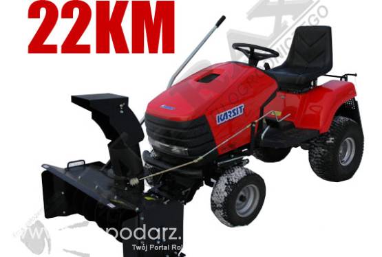Traktorek KARSIT Turbocut 22/102HX moc 22.0KM, szer. robocza: 102.0cm, przekładnia hydrostatyczna + frez snieżny