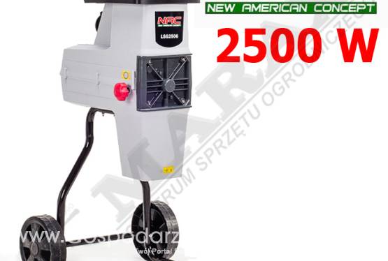 Rozdrabniacz elektryczny NAC LSG2506 moc 2.5 kW, max. średnica gałęzi: 4,0cm, frezowy