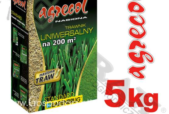 Trawa, nasiona trawy BARENBRUG / AGRECOL STANDARD masa: 5 kg, na 200m2,  trawnik uniwersalny