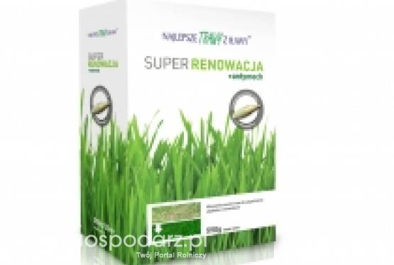 Trawa, nasiona trawy SUPER RENOWACJA +  ANTYMECH masa: 1kg,  mieszanka do uzupełniania uszkodzonych trawników Rolimpex