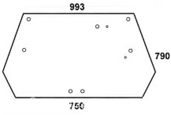 FENDT - szyba tylna zielona do C, Vario, GT FG