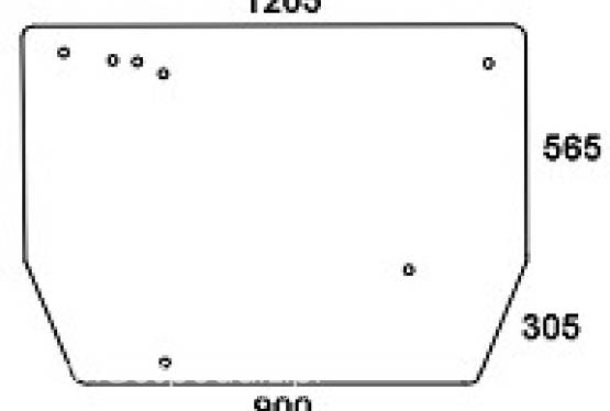 ZETOR - szyba tylna zielona. Seria: UR 3.