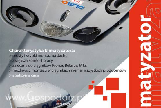 KLIMATYZATOR DACHOWY DO CIĄGNIKÓW - NOWE, GWARANCJA !