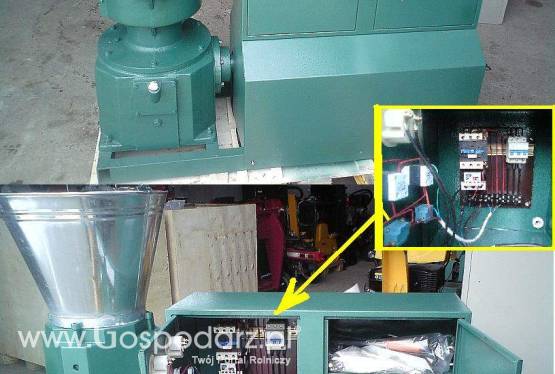 PELLECIARKI: wydajność do 800 kg/h, silnik 22 kW, matryca 6 mm lub 8mm