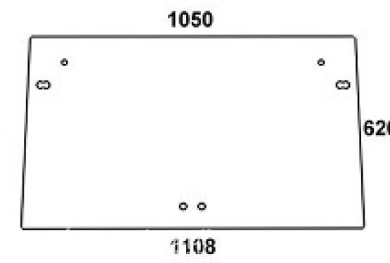 CASE / STEYR - szyba przednia zielona CS
