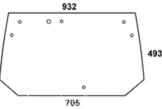 FENDT - szyba tylna przezroczysta 208-209P/ 206-209S.