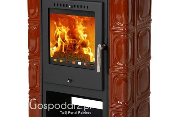 Piecyk na drewno Borgholm kafel brązowy – Thorma