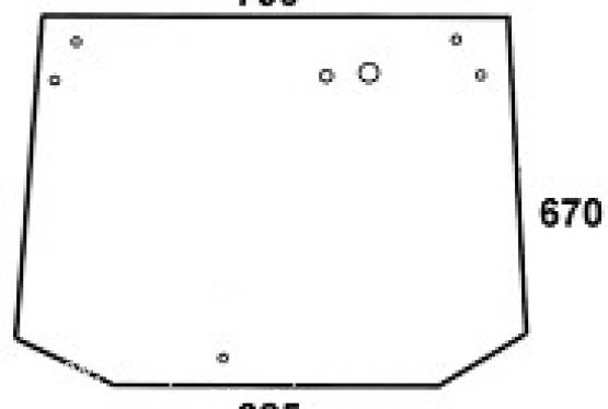 FENDT - szyba tylna zielona Farmer.