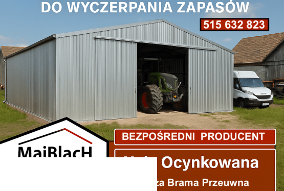 Rabat -15% na Garaż Blaszany Ocynkowany | Wiata Magazynowa – Maj-Blach