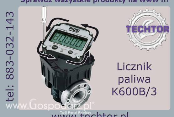Przepływomierz K600 B/3, Licznik paliwa, oleju napędowego - PIUSI