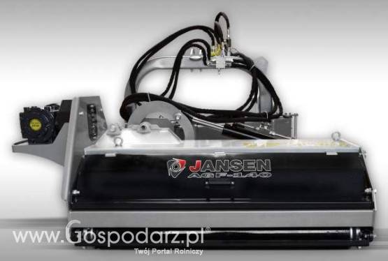KOSIARKA BIJAKOWA JANSEN AGF-140 TYLNO-BOCZNA Z UNOSZONĄ POKRYWĄ: szerokość robocza 140, bijak łopatka 1200g