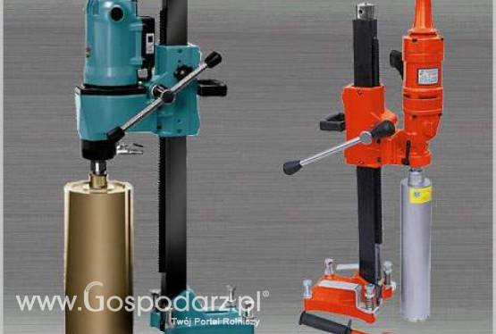 Wiertnica do betonu (otwornica) moc silnika 2450W max średnica wiercenia 255, dwa biegi robocze + uchwyty statyw