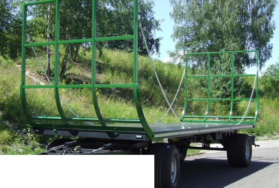 Przyczepa rolnicza ZASŁAW D-744-9 2-osiowa do transportu słomy