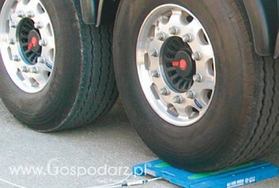 Waga podkładkowa do ważenia osi pojazdu