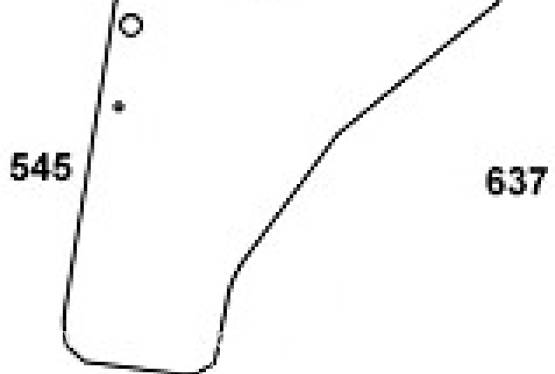 CASE / STEYR - szyba drzwiowa dolna zielona do kabiny: CS