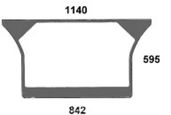 DEUTZ - szyba tylna dolna zielona z nadrukiem. MK3, TTV