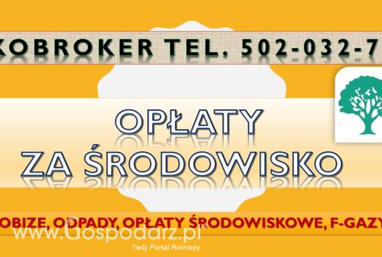 Sprawozdania, opłaty środowiskowe