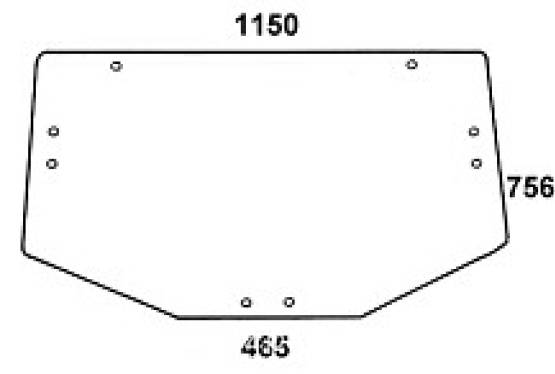 JOHN DEERE -  szyba tylna seria 6000