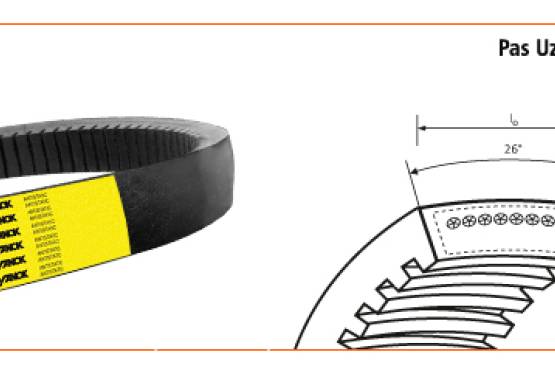 Pasy klinowe szerokoprofilowe wewnętrznie uzębione