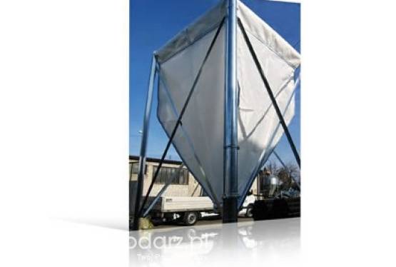 Silosy z tkaniny z konstrukcją metalową