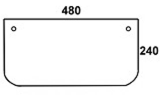 CASE / STEYR - szyba tylna dolna przezroczysta do kabiny: Silent  S3