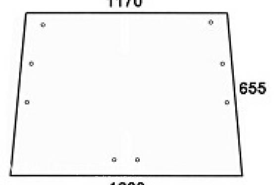 DEUTZ - szyba tylna górna przezroczysta