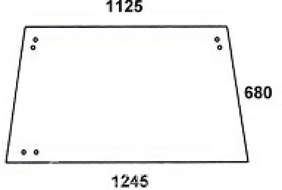 CASE / STEYR - szyba tylna przezroczysta do kabiny: Combi Cab S40, 9615