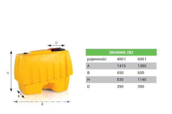Zbiornik do opryskiwacza ZBZ600