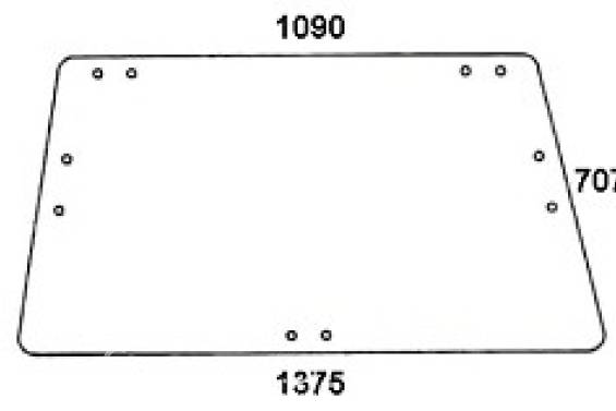 DEUTZ - szyba przednia przezroczysta stara wersja