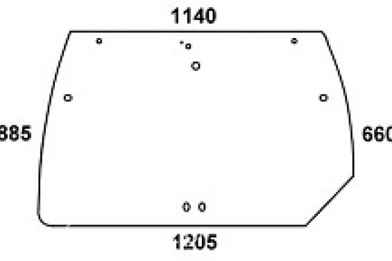 DEUTZ - szyba tylna zielona MK3 i TTV