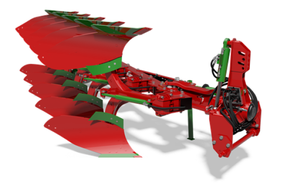 Pług obracalny z zabezpieczeniem hydraulicznym
