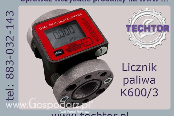 Przepływomierz K600/3, Licznik paliwa, oleju, ON - PIUSI