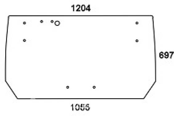 ZETOR - szyba tylna przezroczysta. Pozostałe serie - przezroczyste.