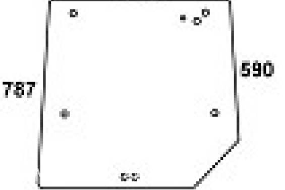 MASSEY FERGUSON - szyba tylna zielona. Seria: MF 4000