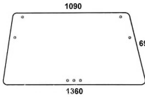 DEUTZ - szyba przednia przezroczysta