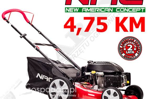 Kosiarka spalinowa NAC S461H-T moc 4.75KM, szer. cięcia: 46,0cm, z koszem
