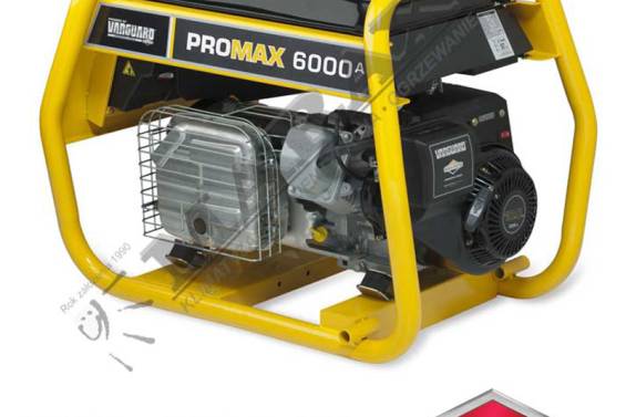 Agregat prądotwórczy B&S PROMAX 6000A + AVR 6,0 kVA,  moc nom. 4800W, silnik B&S Vanguard 10KM, generator prądotwórczy, prądnica spalinowa,