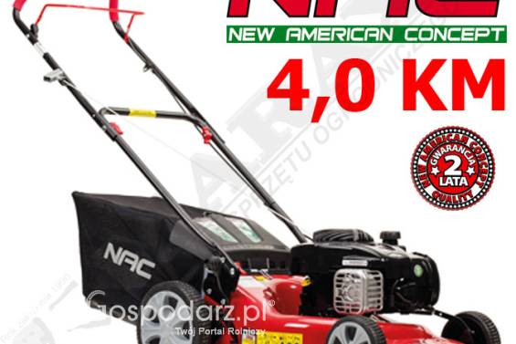 Kosiarka spalinowa NAC S461H BS500E moc 4.0 KM, szer. cięcia: 46,0cm, z koszem