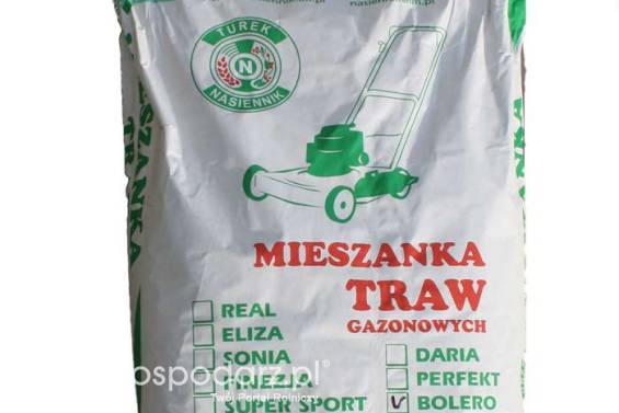 Trawa, nasiona trawy BOLERO masa: 4.5kg, mieszanka ekonomiczna sportowa Nasiennik Turek