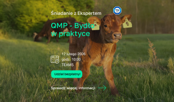 Bezpłatny webinar Certyfikat QMP jako realne narzędzie zarządzania produkcją i finansami gospodarstwa