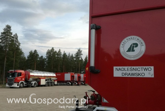 Sprzęt LP pomaga walczyć z pożarami w Szwecji