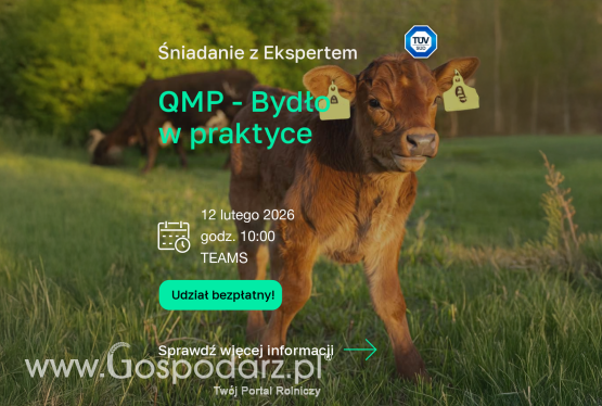 Bezpłatny webinar Certyfikat QMP jako realne narzędzie zarządzania produkcją i finansami gospodarstwa