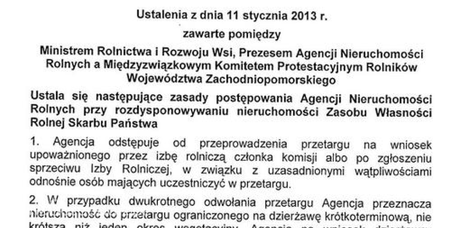 Poznaj nowe zasady obrotu ziemią. Treść ustaleń z 11 stycznia 2013 roku [pobieralnia]