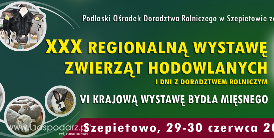 Podlaski Ośrodek Doradztwa Rolniczego w Szepietowie zaprasza na Wystawę Zwierząt Hodowlanych
