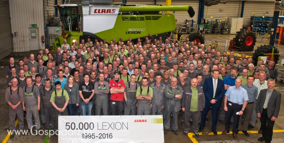 50 000. CLAAS LEXION zjechał z linii montażowej